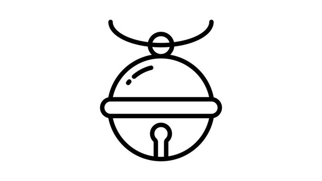 An easy to edit linear icon animation depicting winter chimney covered in snow