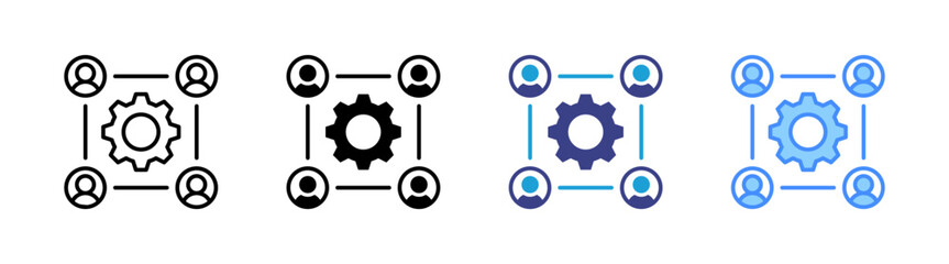 Obraz premium Human Resources icon set multiple style collection