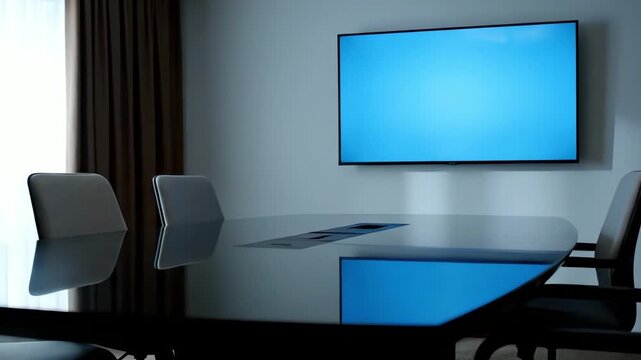 Modern office conference room interior.