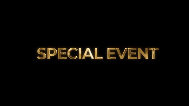 Golden Sparkle Text Special Event Celebration.