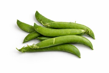 petits pois sur un fond blanc