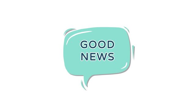 Good News Speech Bubble Announcement Message Communication.