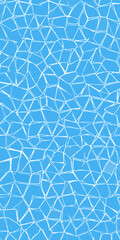 Blue cracked mosaic / shattered tile pattern