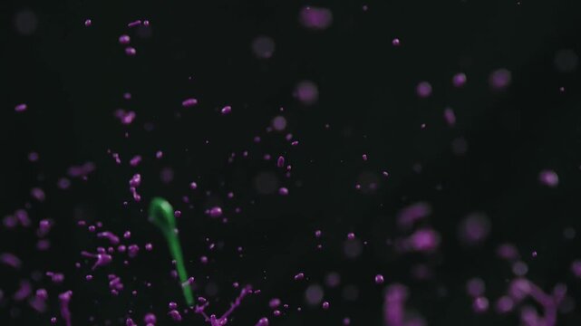 Bright abstract purple and pink background with bubbles featuring a shiny star design and sparkling glitter circles for a festive holiday celebration backdrop vector illustration