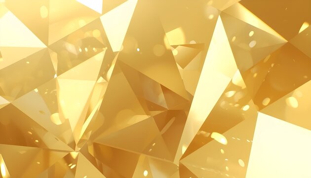 A close-up view of a shiny golden crystal with many facets reflecting light