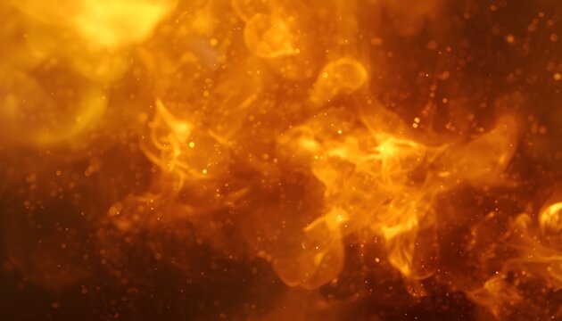 A vibrant and dramatic close-up of fiery flames with a warm orange glow