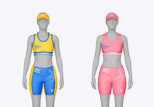 Female Sports Set Front Visor Template