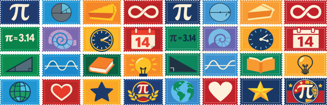 Pi Day Stamp Set for Mathematics and Science Celebration