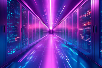 Obraz premium Illustration of it roadmap modern technology and innovative processes, networking and big data. Big Data. Ultra realistic