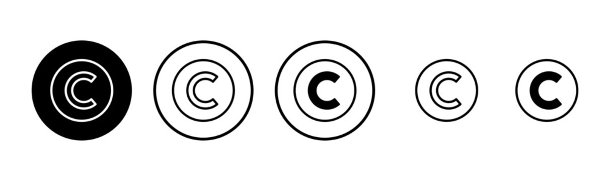 Copyright icon logo design. copyright sign and symbol