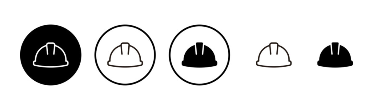 Helmet icon logo design. Motorcycle helmet sign and symbol. Construction helmet icon. Safety helmet