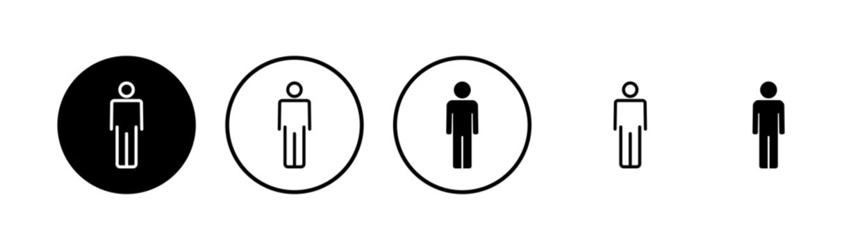 Man icon logo design. male sign and symbol. human symbol