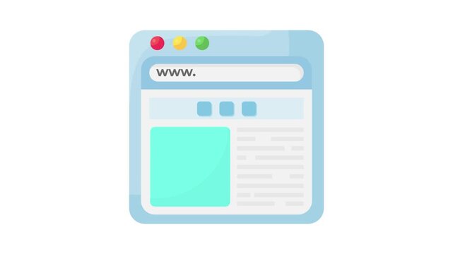 Website icon featuring a blue background, symbolizing online presence and digital connectivity.