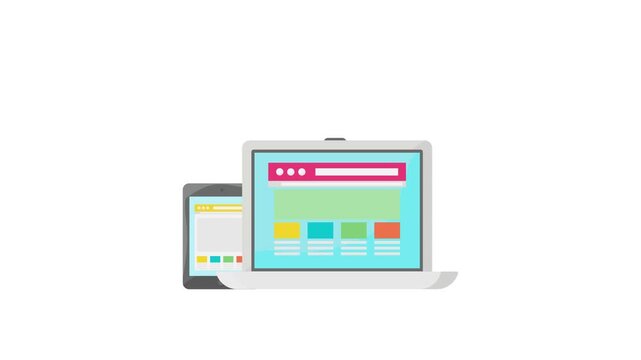 A laptop and tablet displaying the same web page, showcasing digital content on both devices.