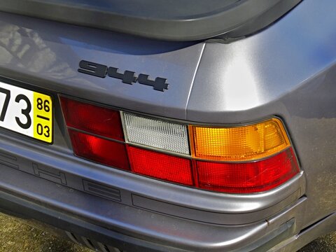 Porsche 944 vintage sports car tail light detail