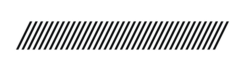 Black diagonal stripe border pattern. Minimal slanted line strip design. Modern geometric stripe element.