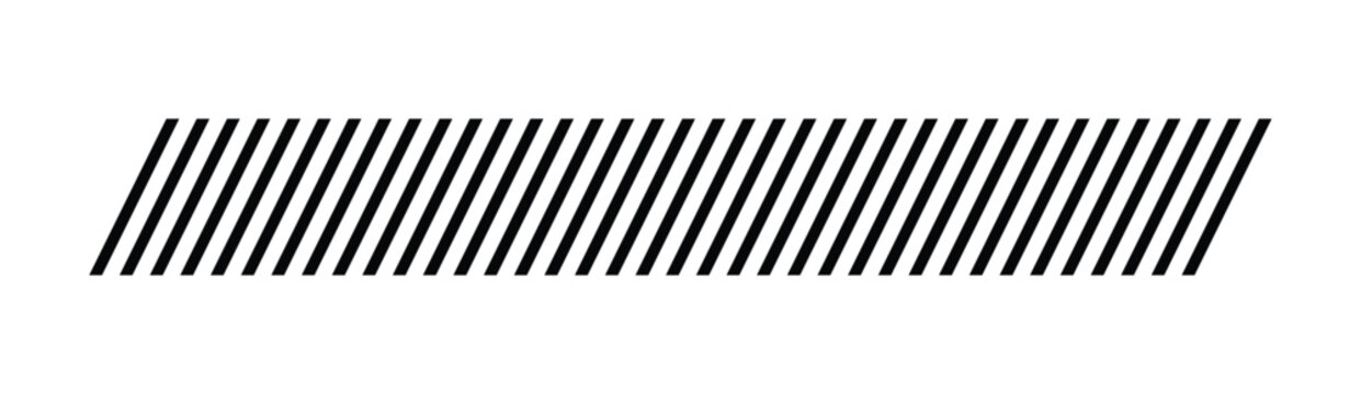 Black diagonal stripe border pattern. Minimal slanted line strip design. Modern geometric stripe element.