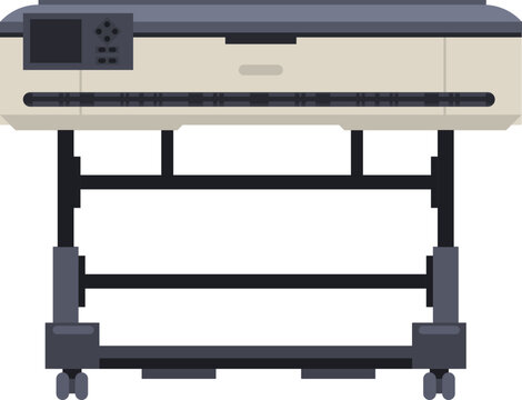 Plotter printing large format documents on stand