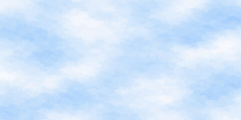 Abstract fluffy clouds drift gently across a pale blue expanse, capturing the serenity of a peaceful, cloud-filled sky.  © Graph Rover