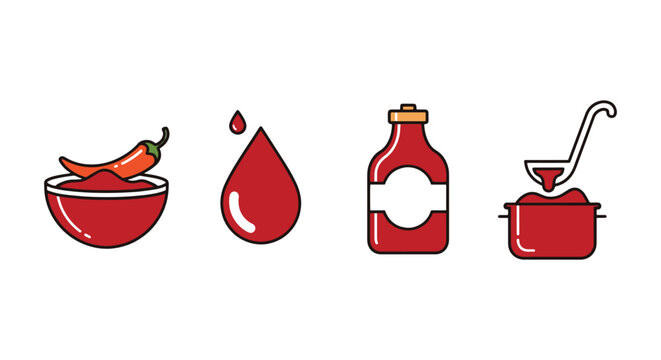 Vindaloo Sauce Line art vector minimal creative abstract