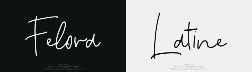 Felord Latine, Script elegant Modern beauty font alphabet logo. Typography beautiful luxury minimal elegant serif fonts fashion wedding vintage retro logos. vector illustration  © Smart font