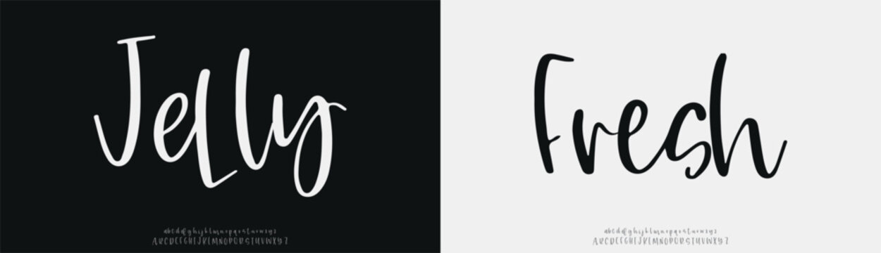 Jelly Fresh, signature Font Calligraphy Logotype Script Brush Font Type Font lettering handwritten
