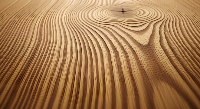 Wood grain texture features swirling patterns and deep natural grooves that radiate from a central knot in this highly detailed close-up of a polished timber surface.