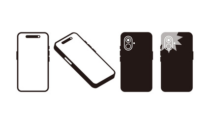 スマートフォンのイラスト © 秀晃 岡庭