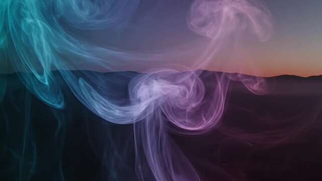 swirling smoke isolated on transparent background