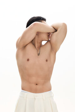 Young, handsome, muscular Asian male image