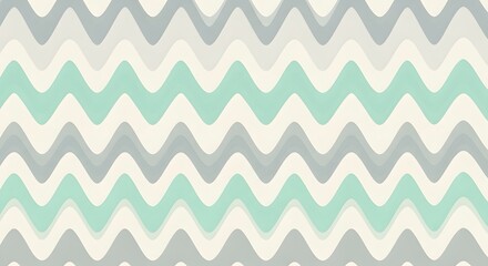 Chevron pattern with mint green and grey triangles