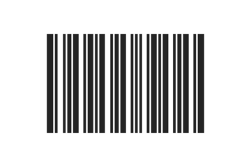 Simple black and white barcode symbol for product identification and scanning  isolated © alesmunt