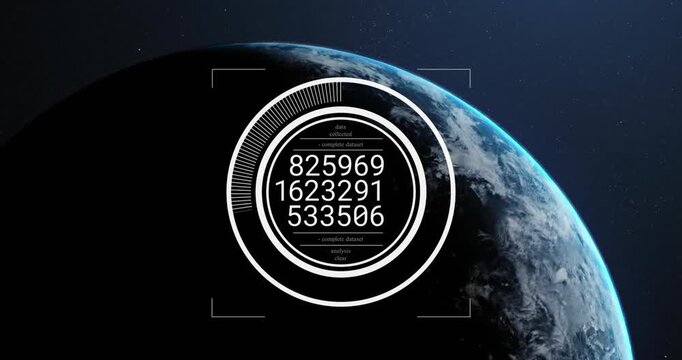 Animation of scope scanning and data processing over globe