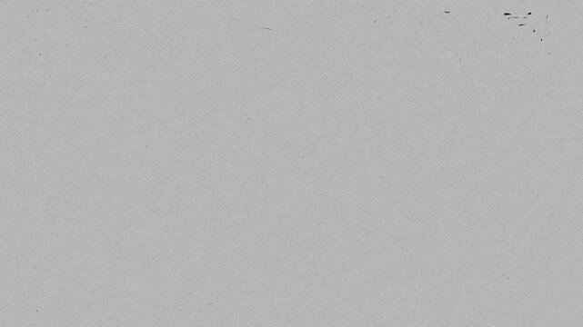 4K video old film tape defects with realistic reel imperfections, including dust bursts and flicker noise on alpha channel background.