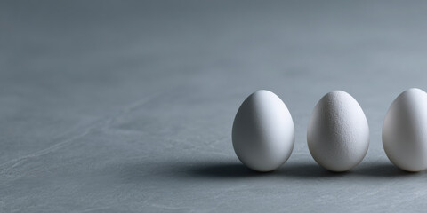 Easter spring eggs on blue background