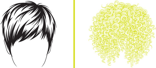 Charming vector set featuring geometric flowers in a clean line-art garden and a playful row of hand-drawn blue blossoms with a buzzing bee. Ideal for nature-themed branding and greeting cards. © Muhammad