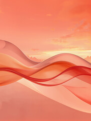Fototapeta premium Warm Coral Peach Sunset Gradient Abstract Background