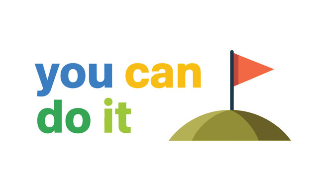 Inspiring success and personal growth through determination reaching aspirational peaks and accomplishing ambitious goals with positive mindset now