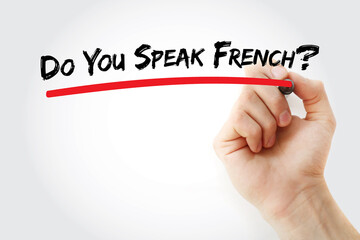 Do You Speak French? question for language education. Suitable for schools, travel blogs, and translation services focusing on the Francophone world, culture, and communication skills