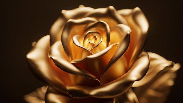 Luxurious Golden Rose - A Symbol of Wealth and Timeless Beauty