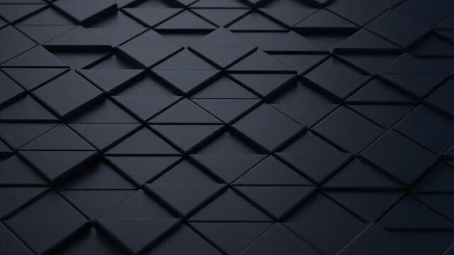 Dark Geometric Abstract Background with Triangles and Squares Pattern.