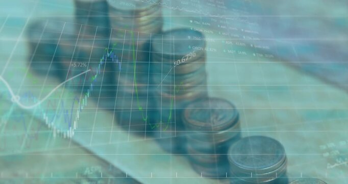 Animation of financial data processing over money