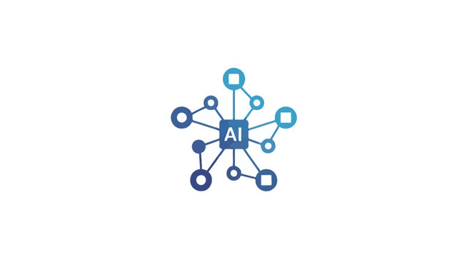 Artificial intelligence neural network concept.