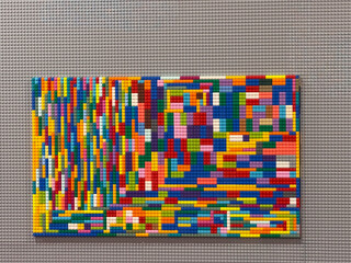 Naklejka premium Colorful lego brick mosaic