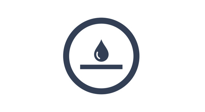 A simple icon of a water droplet.