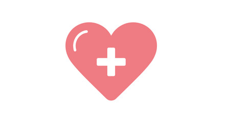 Fototapeta premium Medical symbol with a heart and cross.