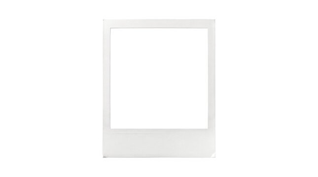 polaroid frame isolated on transparent background	
