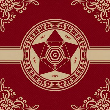 Hanuman Yantra and Sanskrit shloka patterns, traditional Hindu symbols