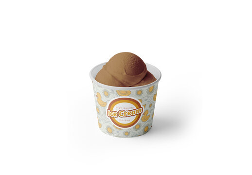 Ice Cream Cup Mockup