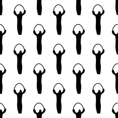 Clove Icon Design Seamless Pattern, Aromatic Flower Buds Used As Spices